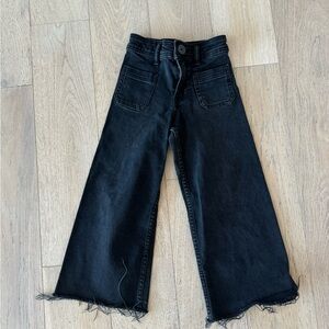 Zara Girls Wide Leg Jean Black Size 6